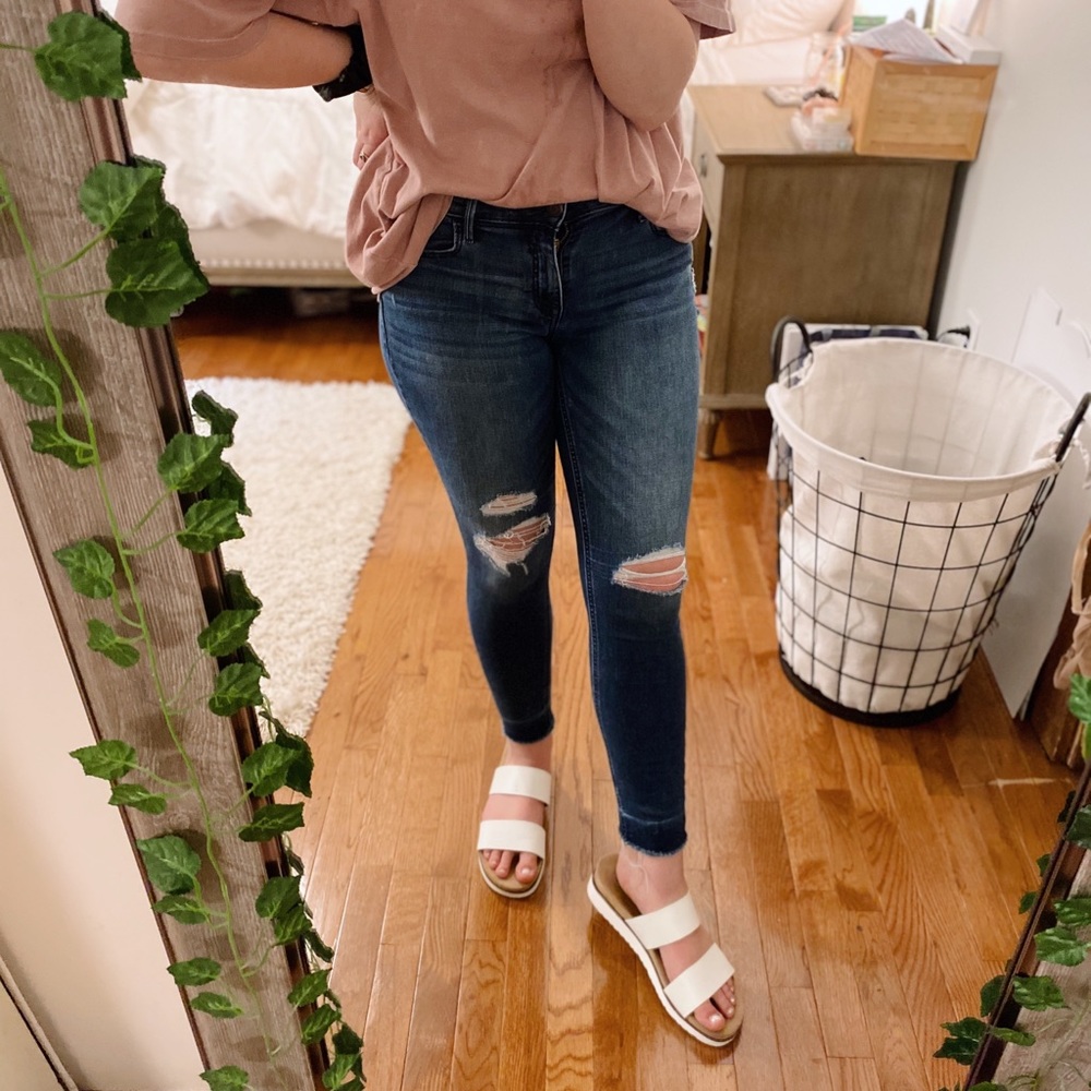 ☼ dark wash high rise jeans - Picture 4 of 12